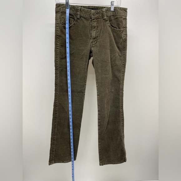 Calvin Klein Womens 8 Corduroy Bootcut Jeans MidRise MedWash Green Flap Pockets - Picture 3 of 7